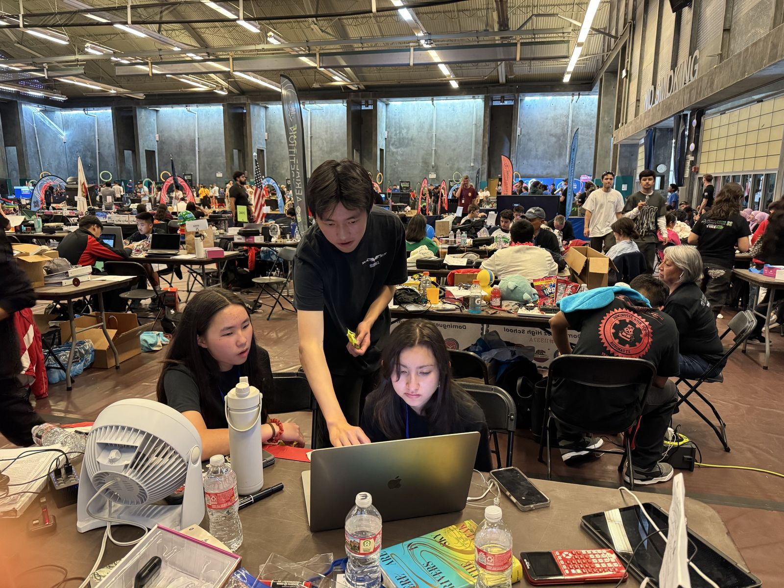 Members coding at the West Aerial Drone Championship 2026